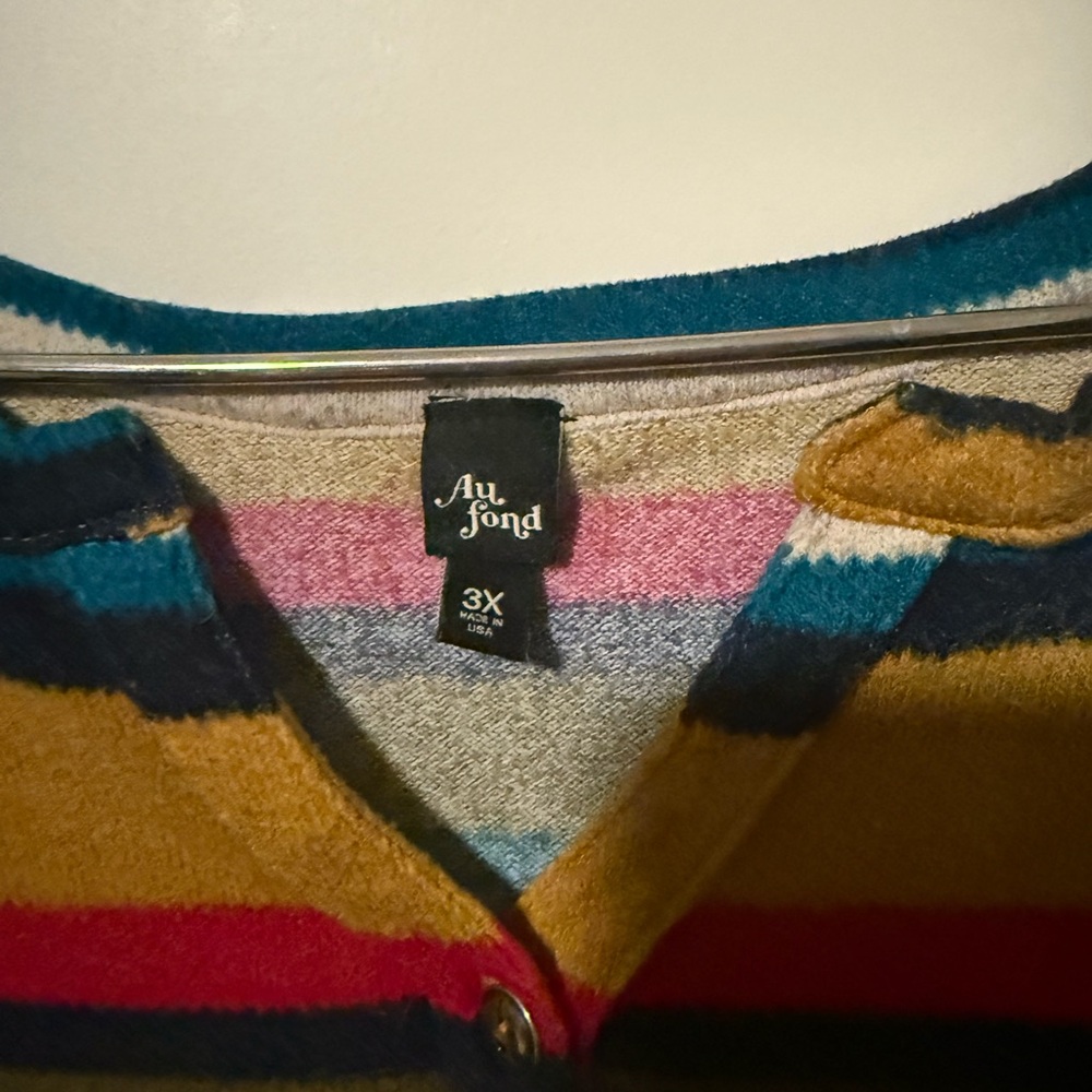Modcloth Multicolor Striped V-Neck Sweater - Picture 4 of 4